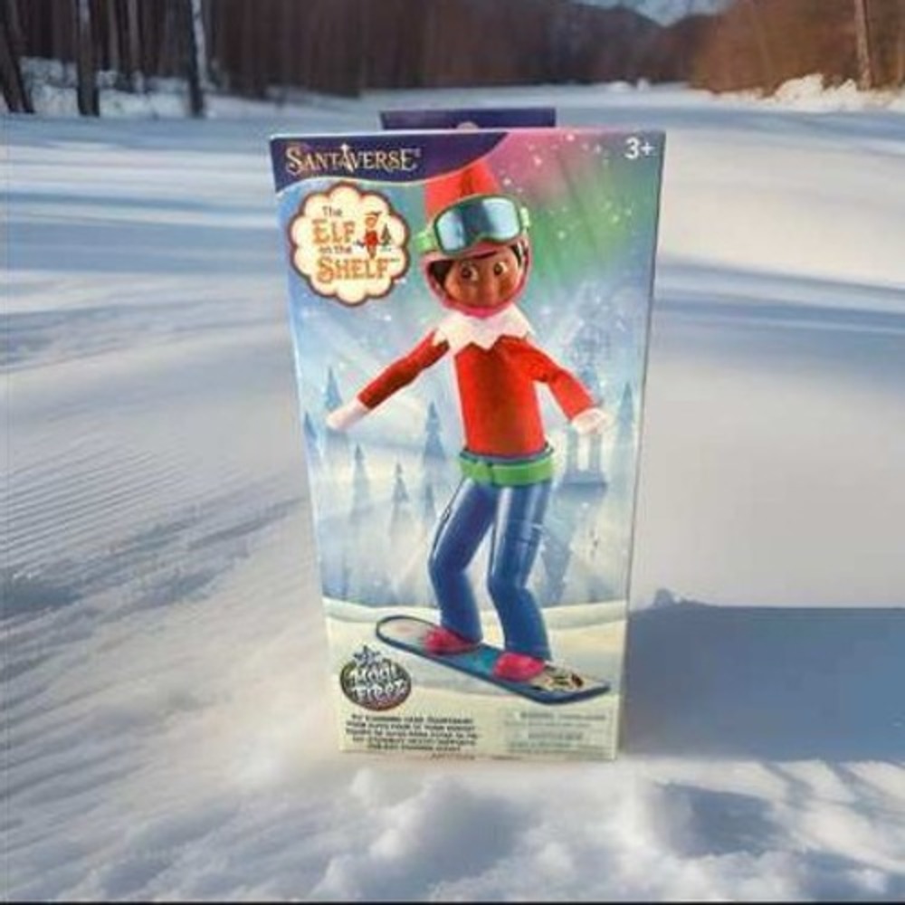 The Elf on the Shelf Swish and Sleigh Snowboard Set SantaVerse New